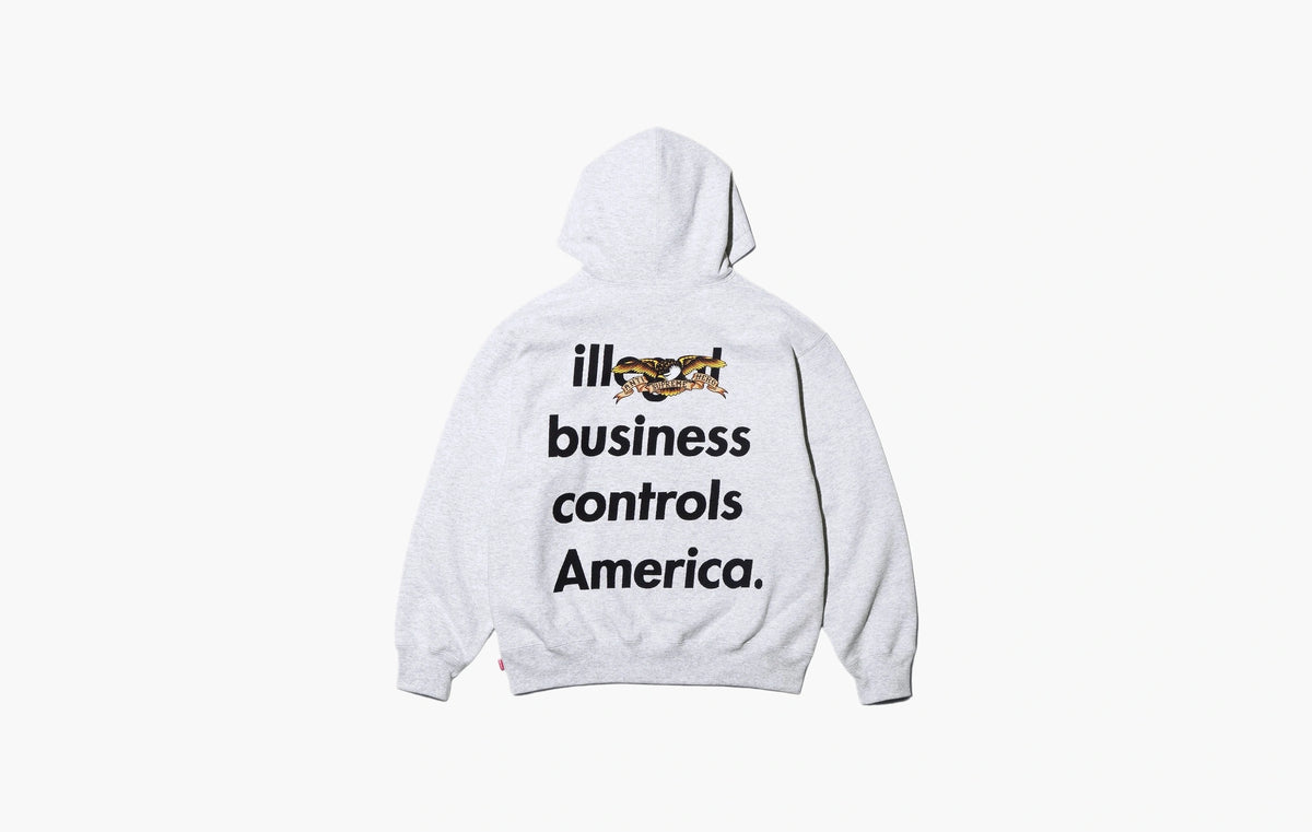 Graphic-Print Hoodie "Gray"