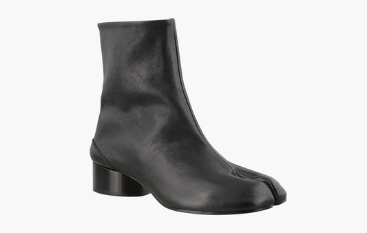 Maison Margiela Tabi Nappa Lether Ankle Boots Black | Sortage.