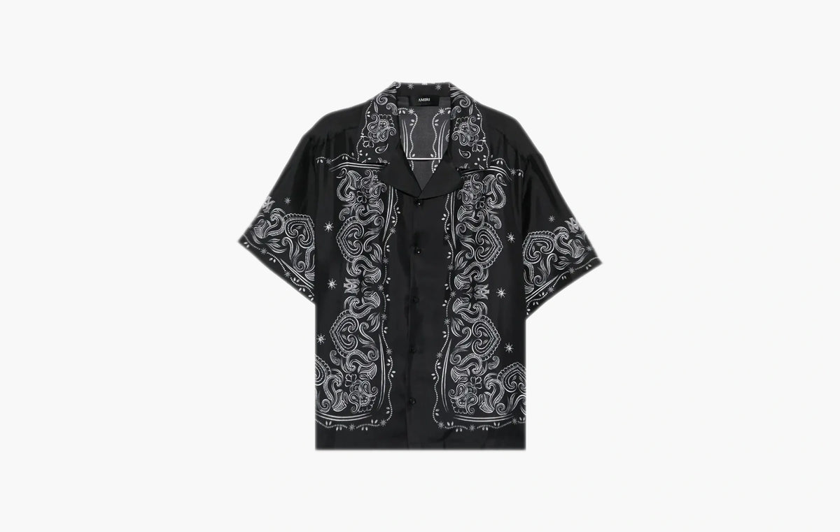 Bandana Paint Bowling Shirt "Black"