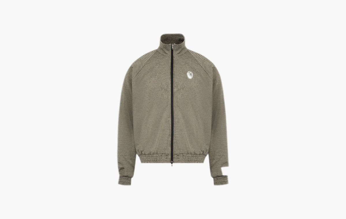Track Jacket "Olive Micro Plaid"