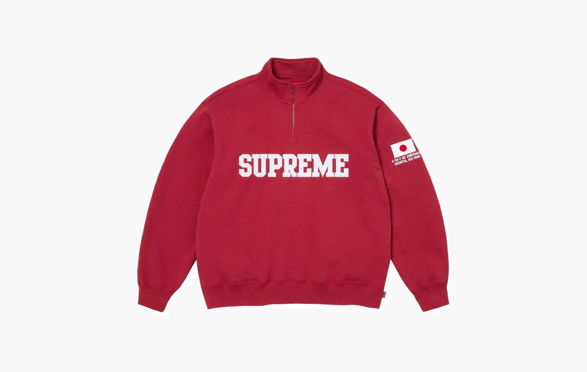 Shop Flag Half Zip Pullover "Dark Red Tokyo"