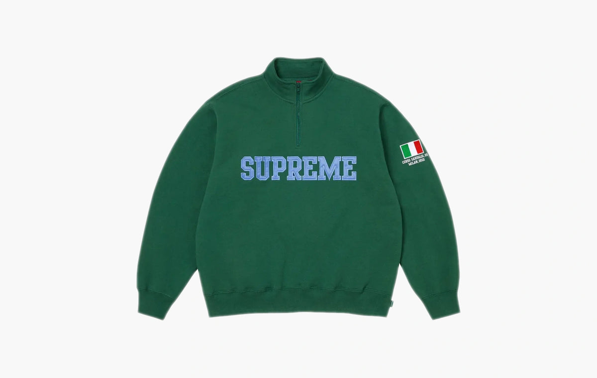 Shop Flag Half Zip Pullover "Dark Green Milan"