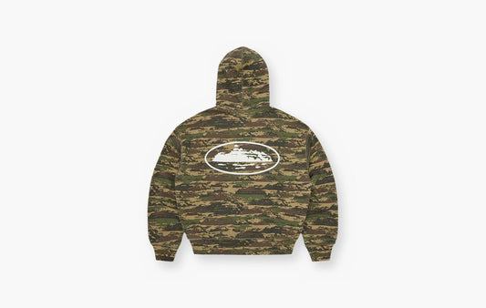 Island Puff Print Zip Hoodie "Digi Camo"