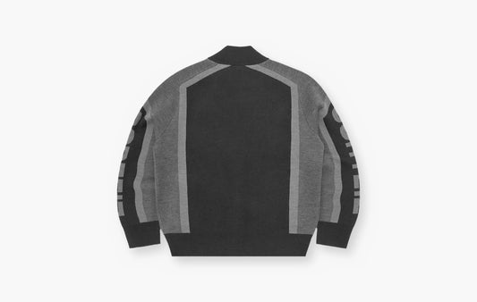 Precision Knit Zip Up "Black"