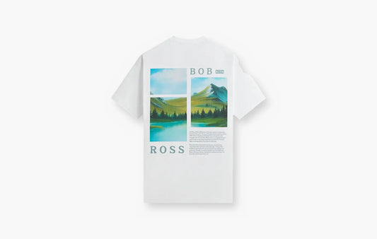 Bob Ross Artist Bio Vintage Pocket Tee "White"
