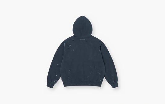 Box Logo Zip Up Hooded Sweatshirt "Navy"