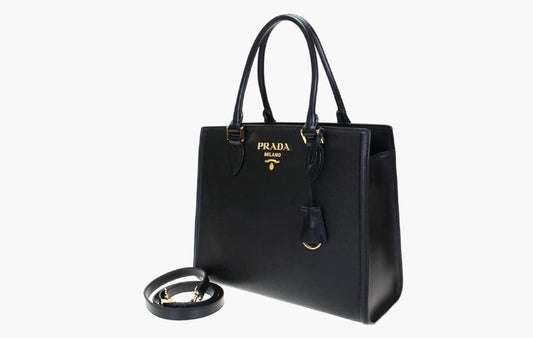 Prada Handbag Leather Shoulder Bag Crossbody Black | The Sortage