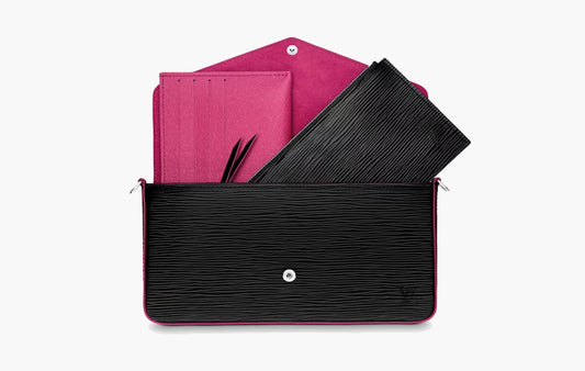 Pochette Felicie Epi "Hot Pink/Black"