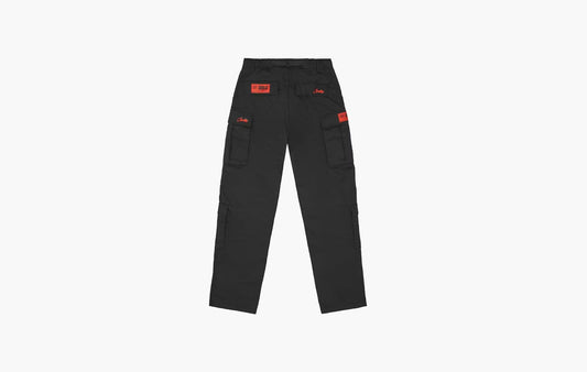 Corteiz Guerillaz Cargos Black Red | The Sortage