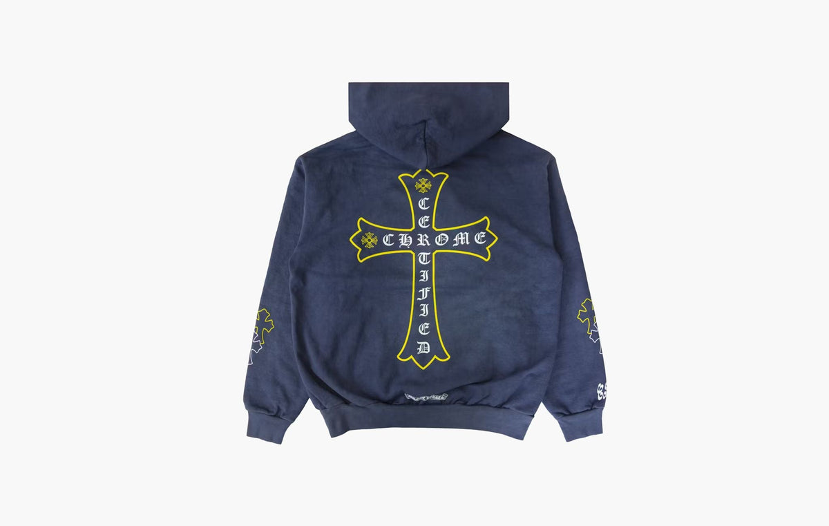 Chrome Hearts x Drake Certified Chrome Hand Dyed Hoodie Washed Blue | The Sortage