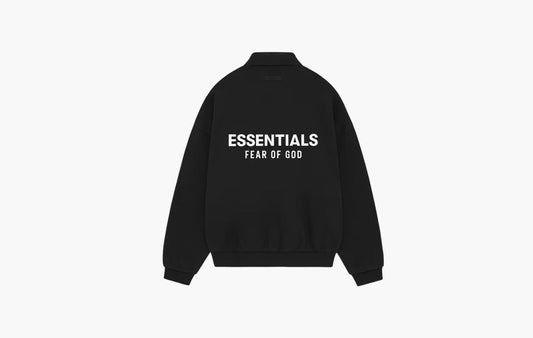 Fear Of God Essentials Fleece Polo FW24 Black | The Sortage