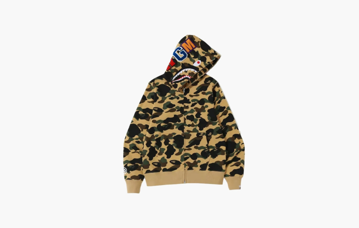 1st Camo Shark Full Zip Hoodie "Yellow"