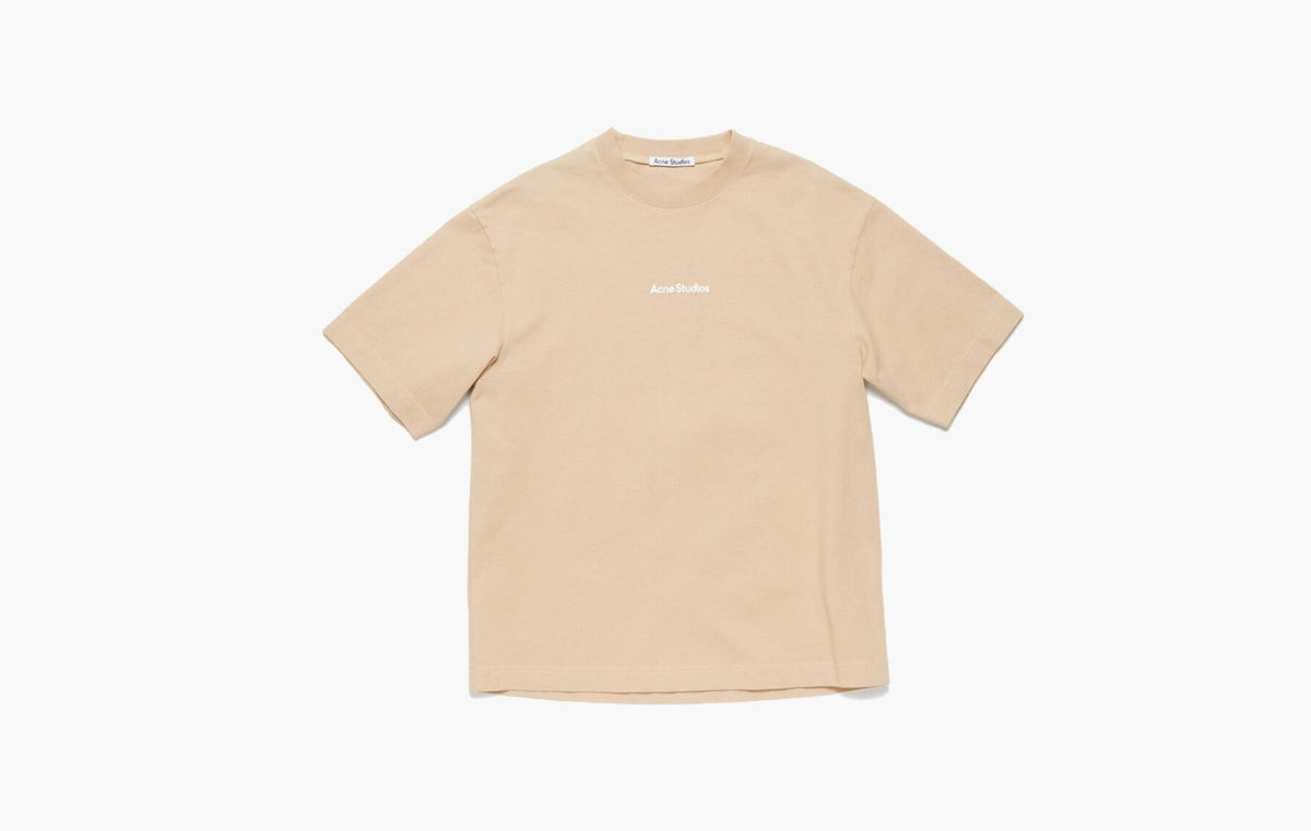 Acne Studios Relaxed Fit Face Logo T-shirt Wheat Beige | Sortage