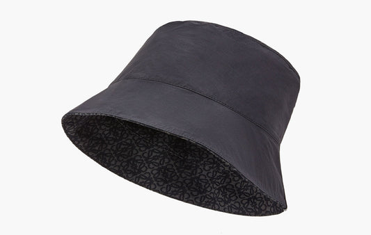 Loewe Anagram Reversible Jacquard and Nylon Bucket Anthracite/Black | The Sortage