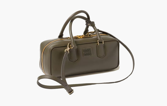 Miu Miu Arcadie Leather Bag Military Green | The Sortage