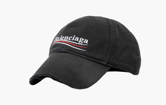 Balenciaga Political Campaign Distressed Cap Grey/Multi | The Sortage