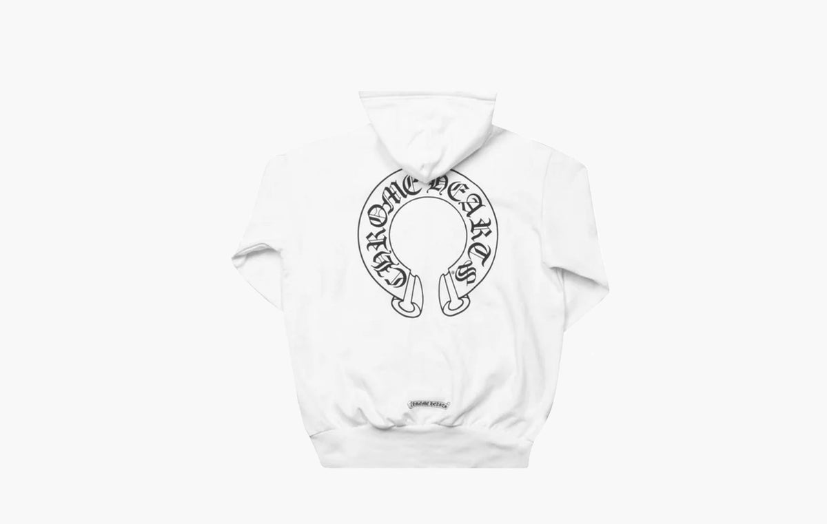 Chrome Hearts Horse Shoe Floral Zip-Up Hoodie White | The Sortage