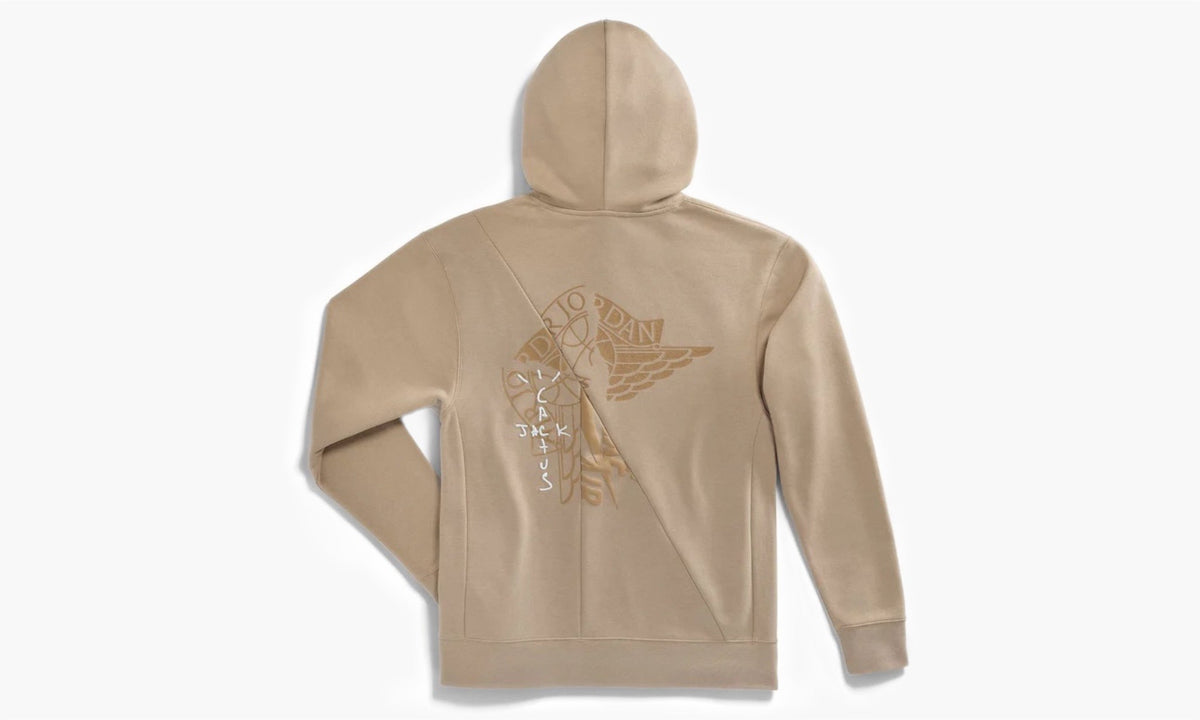 Travis Scott Cactus Jack x Jordan Pullover Hoodie Khaki/University Red | The Sortage