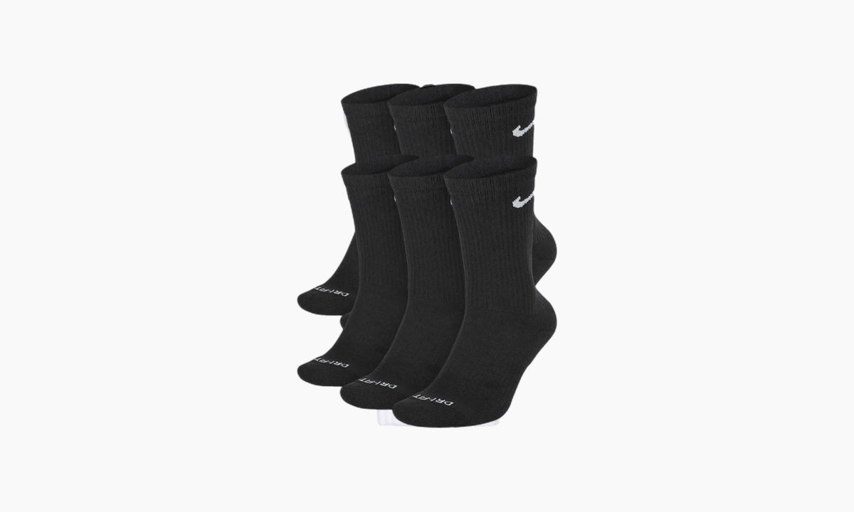 Everyday Plus Cushioned Crew Socks 6 Pairs Black | The Sortage