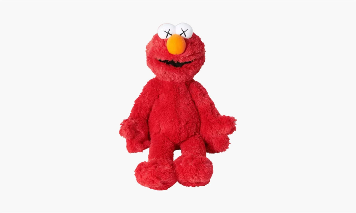 KAWS Sesame Street Uniqlo Elmo Plush Toy Red | The Sortage