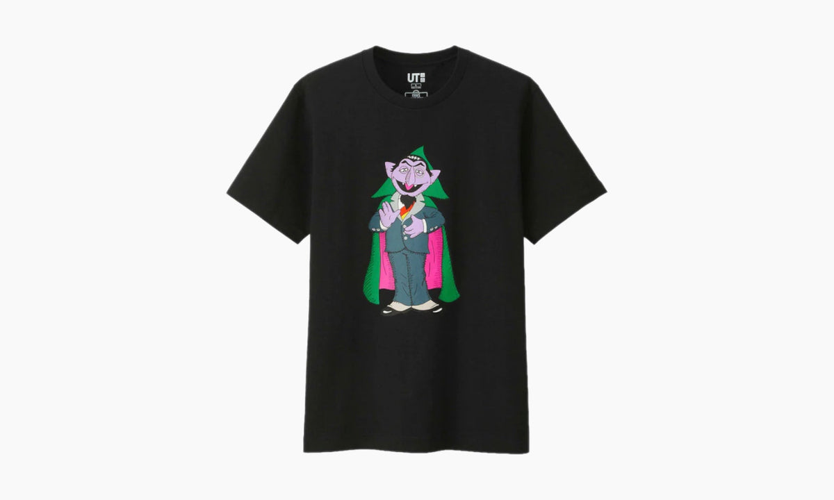 KAWS x Uniqlo x Sesame Street Count Von Count Tee Black | The Sortage