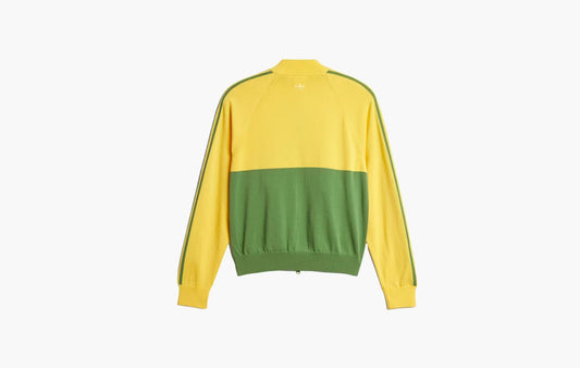 Adidas x Wales Bonner Nylon Knit Track Top Bold Gold Crew Green | Sortage.