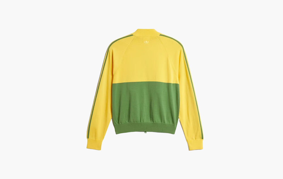 Adidas x Wales Bonner Nylon Knit Track Top Bold Gold Crew Green | Sortage.