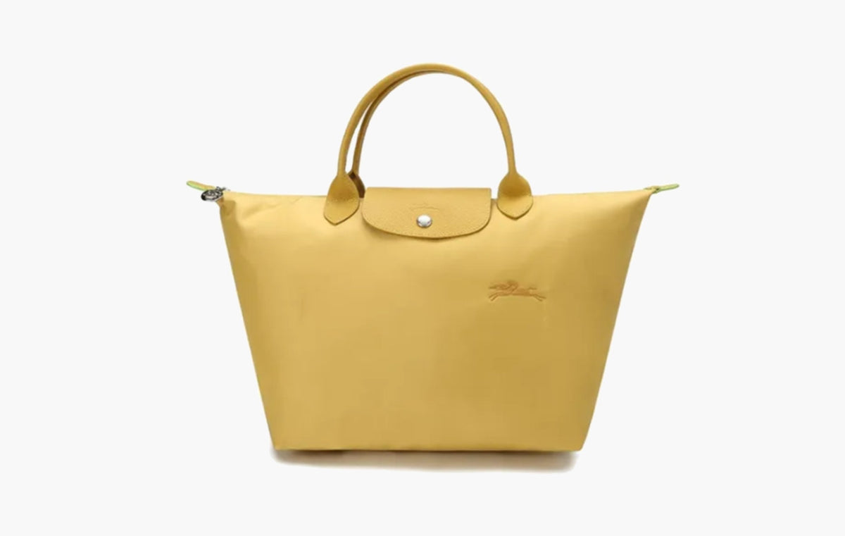 Longchamp Le Pliage Green Recycled Canvas L Handbag Yellow | Sortage