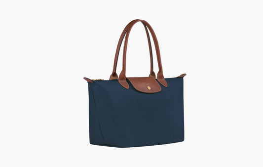 Le Pliage Original Recycled Canvas M Tote Bag "Navy"