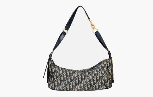 Dior Medium D-Journey Bag Blue Dior Oblique Jacquard | The Sortage