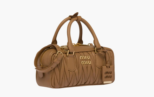 Miu Miu Matelassé Mini Arcadie Bag Caramel | The Sortage