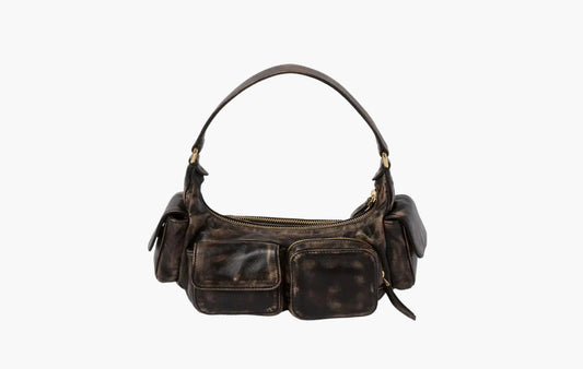 Miu Miu Nappa Leather Pocket Bag Sand/Coffee | The Sortage