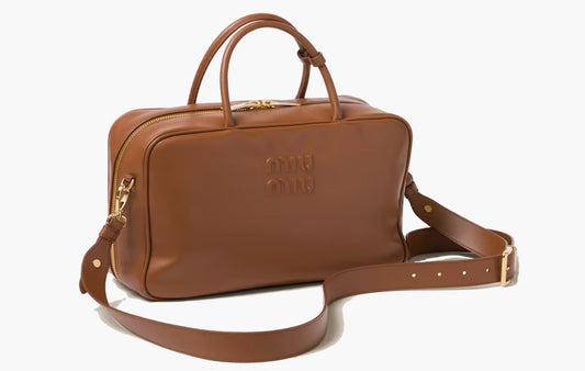 Miu Miu Leather Top-handle Bag Cognac | The Sortage
