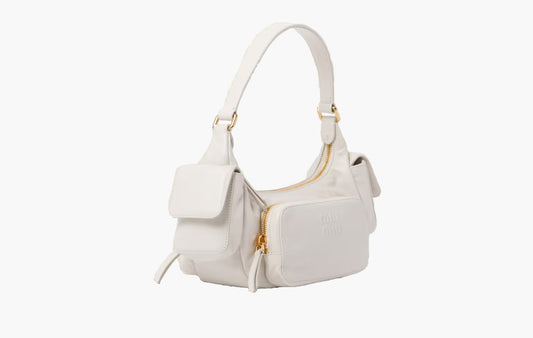 Miu Miu Nappa Leather Pocket Bag White | The Sortage