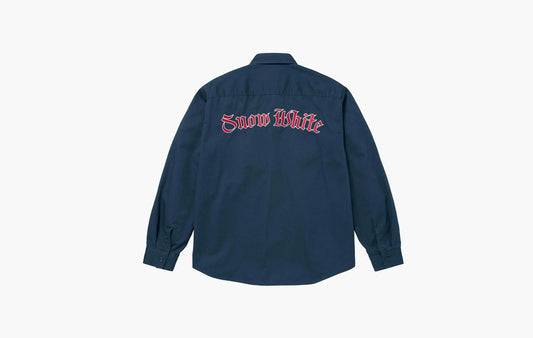 Supreme Snow White Work Shirt Light Navy | The Sortage