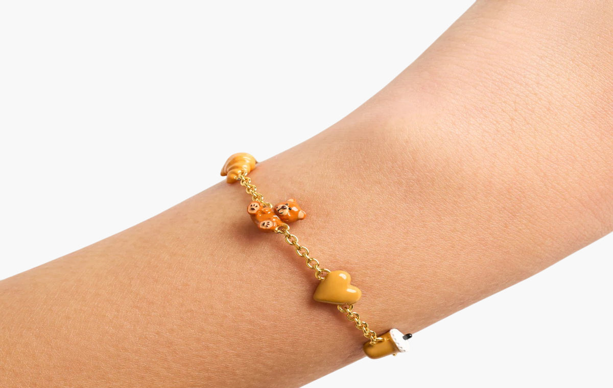 Caramel Mini Charm Bracelet "Gold"