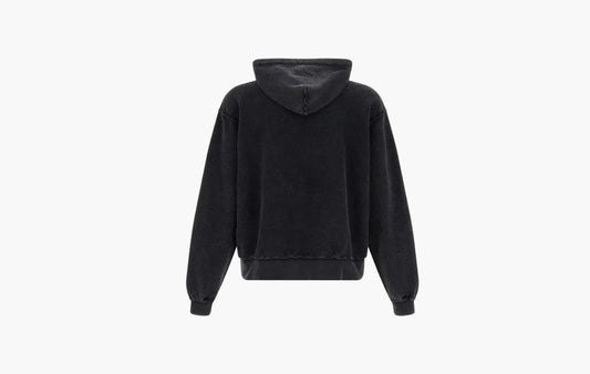 Inside-Out Zip-Up Hoodie "Faded Washed Black"