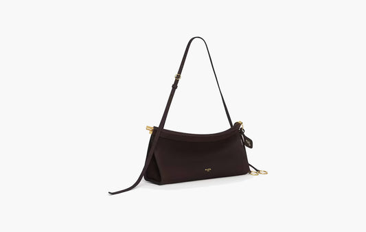 Medium East West Bag Le Click "Dark Brown"