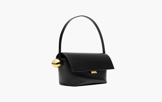 The Rond Carre Folded Shoulder Bag "Black"