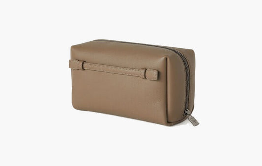 Medium Extra Travel Pouch Calfskin "Warm Mastic/Onyx"