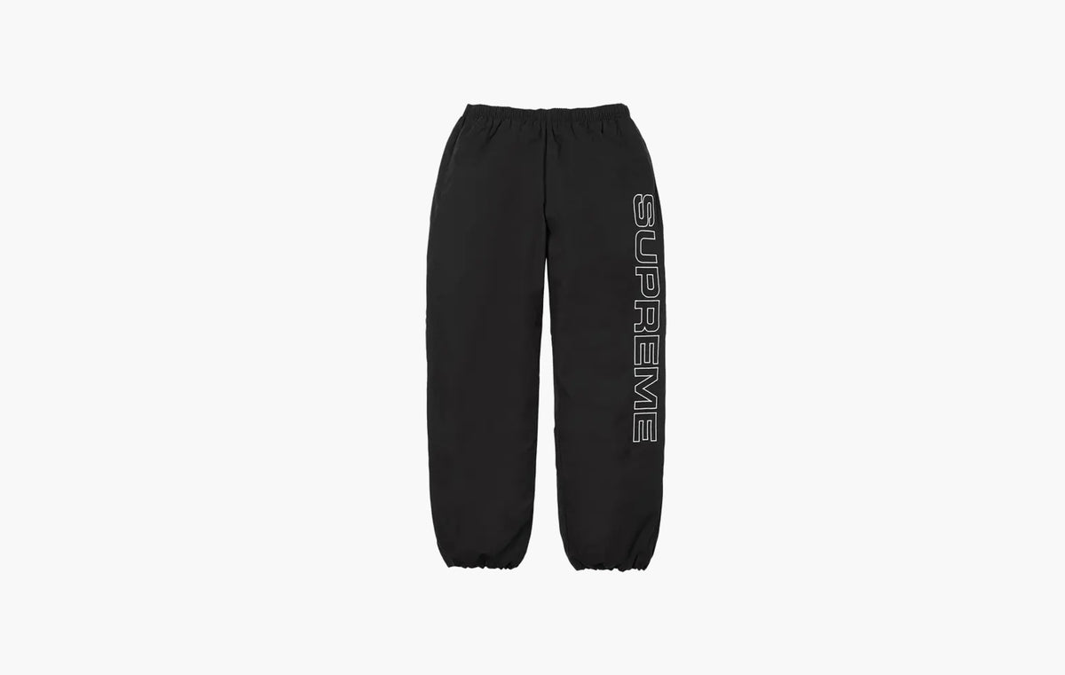 Spellout Embroidered Ripstop Track Pant "Black"