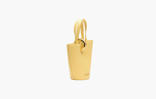 The Small Bambola Asymmetric Bucket Bag "Light Yellow"