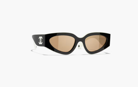 Cat Eye Sunglasses "Black & White"