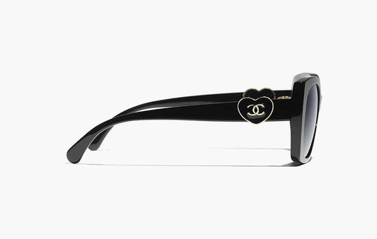 Temple Logo Sunglasses "Black"