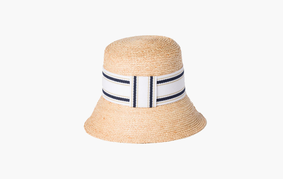 Raffia Hat "Tan/White"