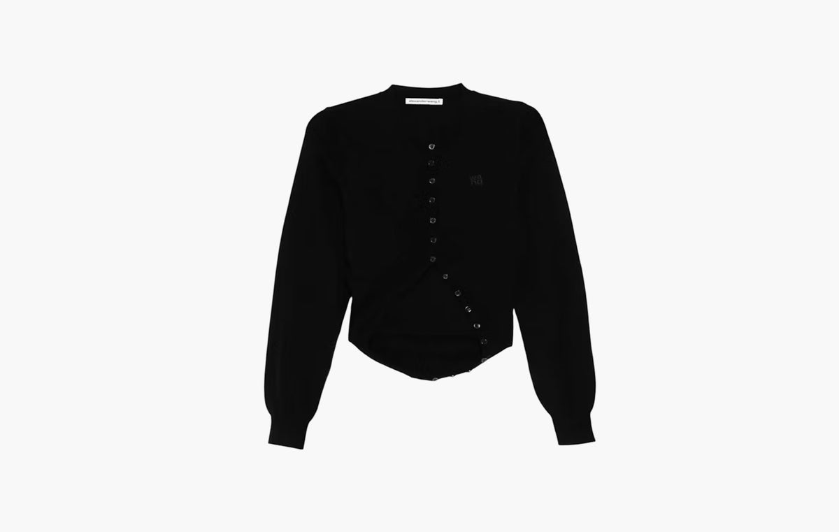 Split Hem Cardigan "Black"