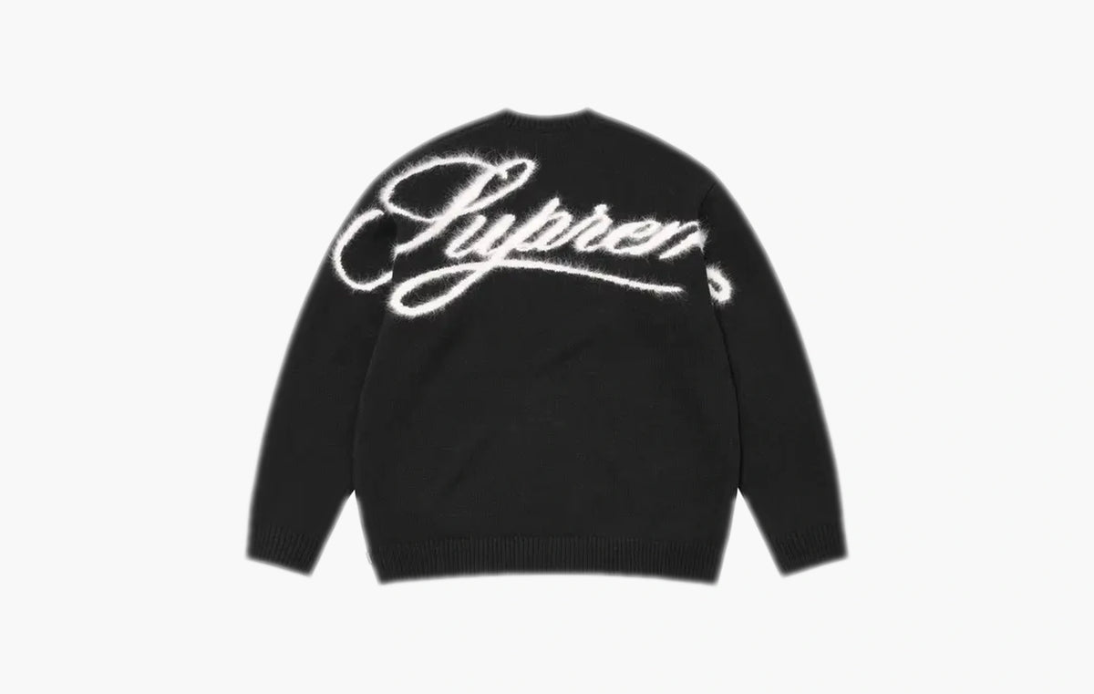 Angora Script Sweater "Black"