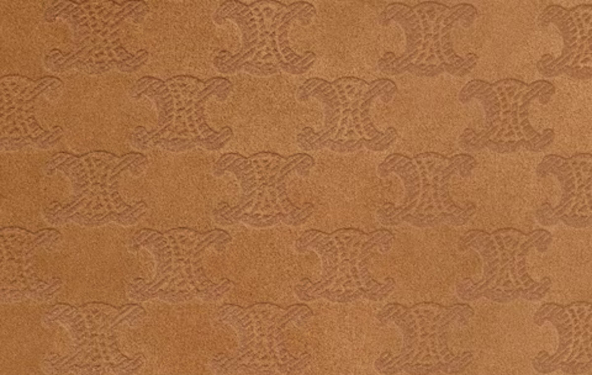 Bucket In Suede Calfskin With Triomphe All Over "Havana"