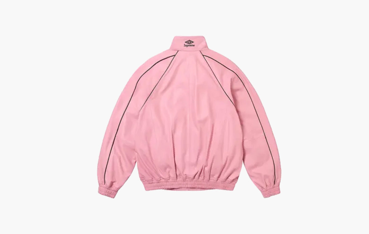 Leather Track Jacket "Pink"