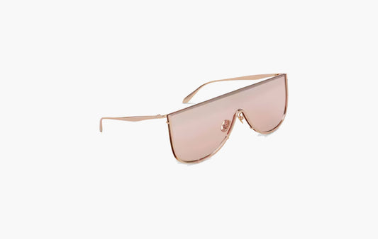 Metal Mask-Shaped Sunglasses "Golden-Brown"